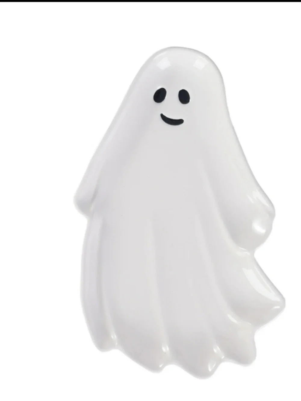 White Ghost Ceramic Serving Platter for Parties